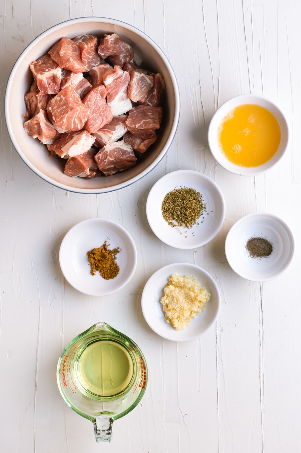 ingredients for masitas de puerco