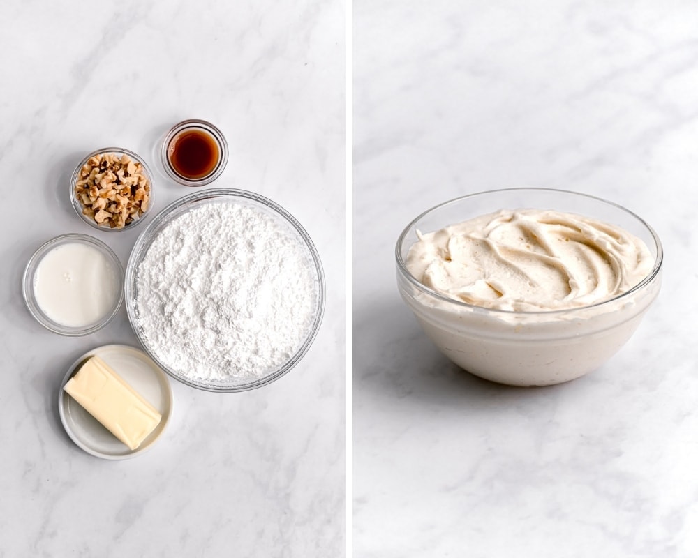 ingredients for homemade brown butter frosting