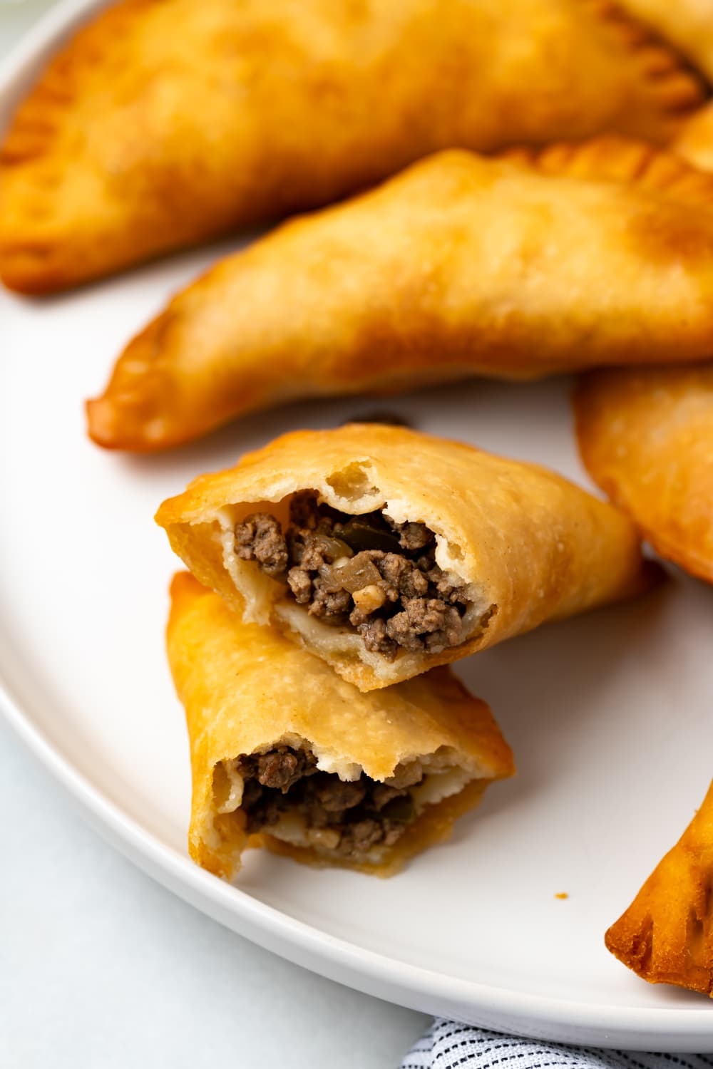 beef empanadas on a white plate