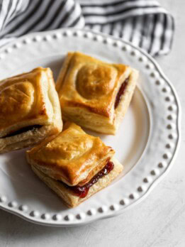Cuban pastries filled with guava paste and cream cheese