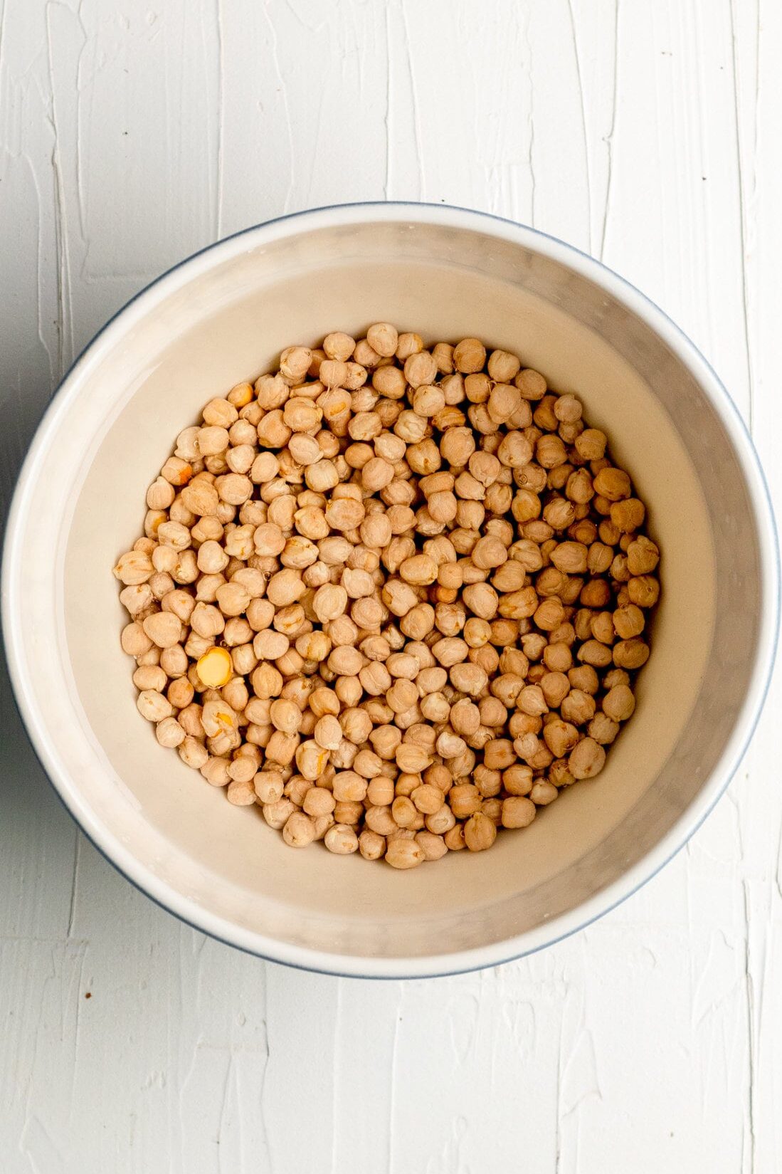 soaking the chickpeas before cooking