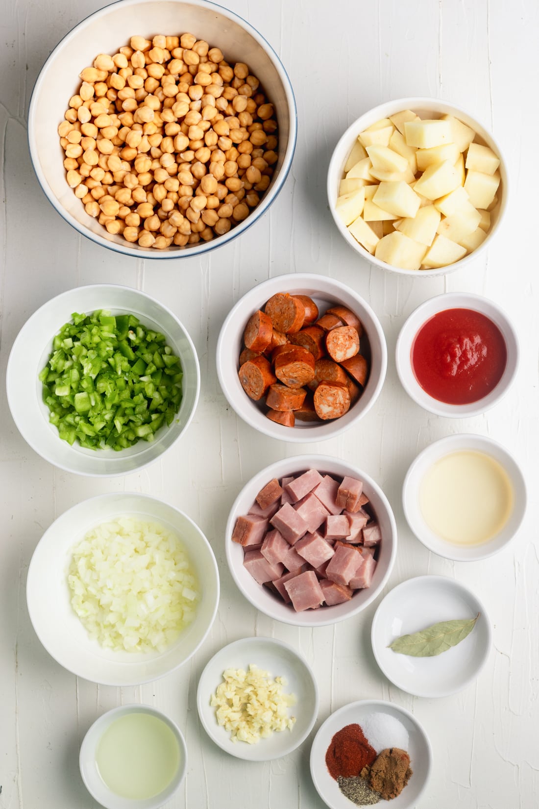 ingredients for the Cuban garbanzo stew